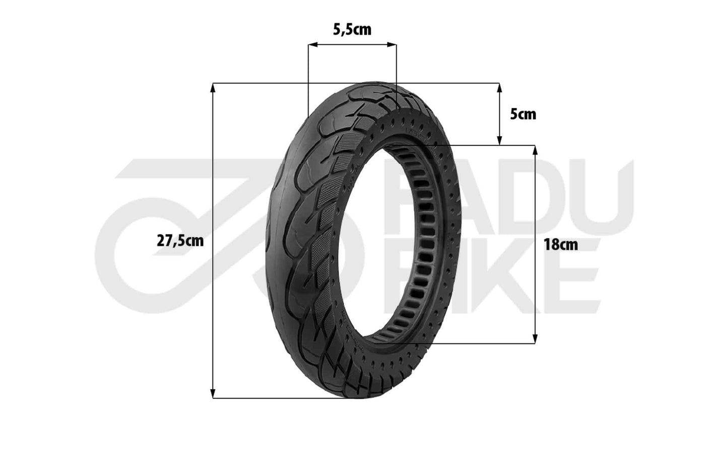 Vollgummi-Reifen 12×2,125 für Draisine & E-Scooter – Wartungsfrei