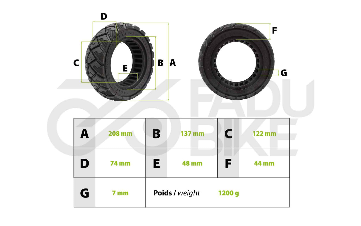 E-Scooter Vollgummi-Reifen 9×3-5,5 – Wartungsfrei & Robust