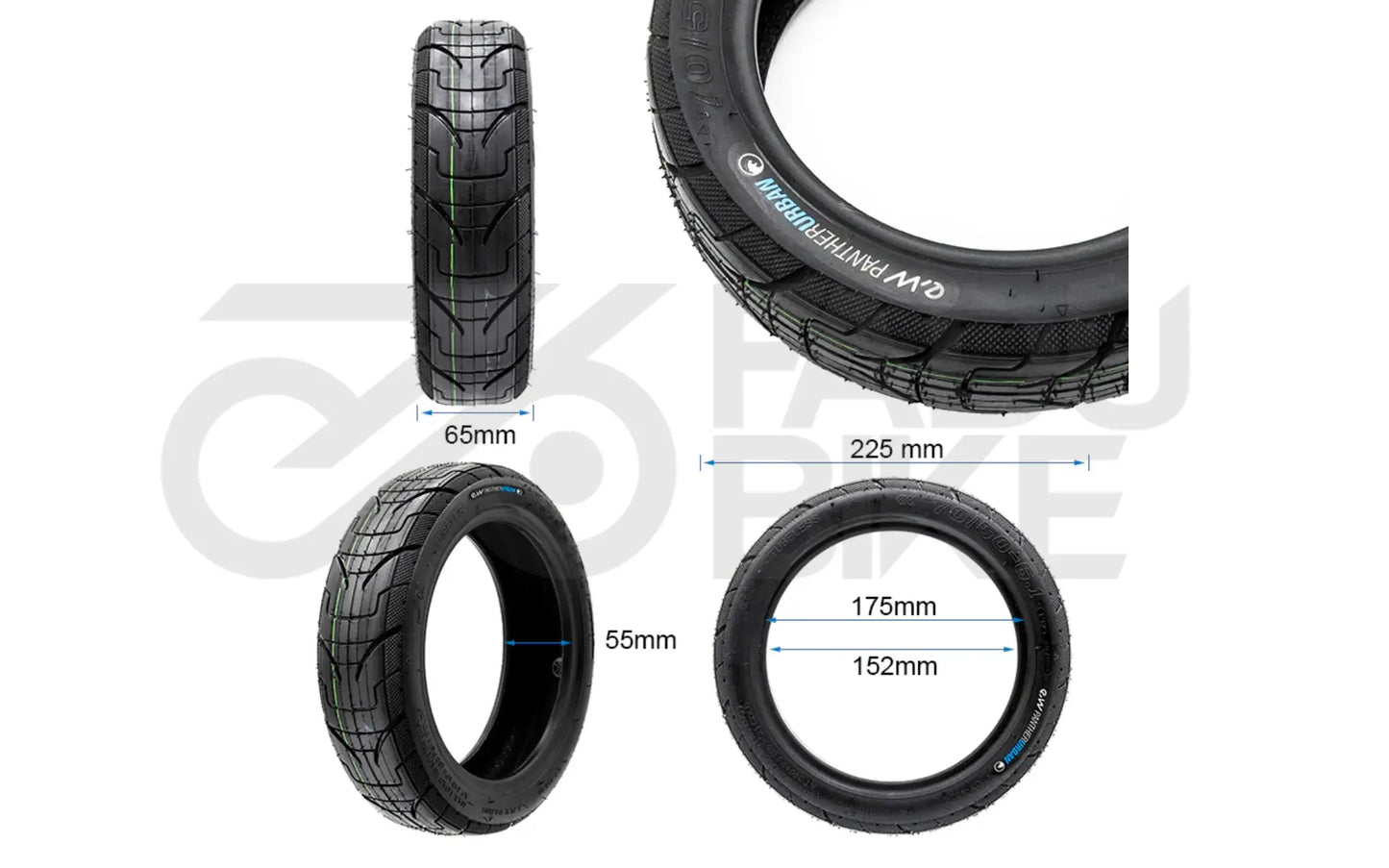 E-Scooter Tubeless-Reifen 70/50-6,1 PantherUrban mit Pannenschutzgel – urban & wartungsarm