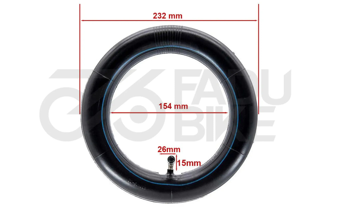 Schlauch 10x2 mit abgewinkeltem Ventil (90°) – Robust für E-Scooter & Bikes