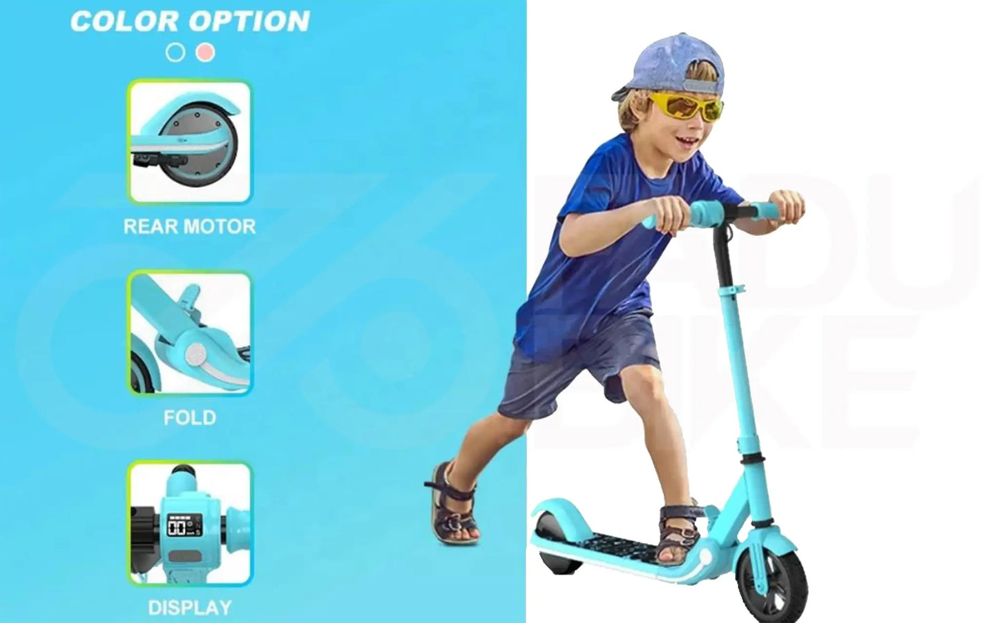 Elektroroller für Kinder blau