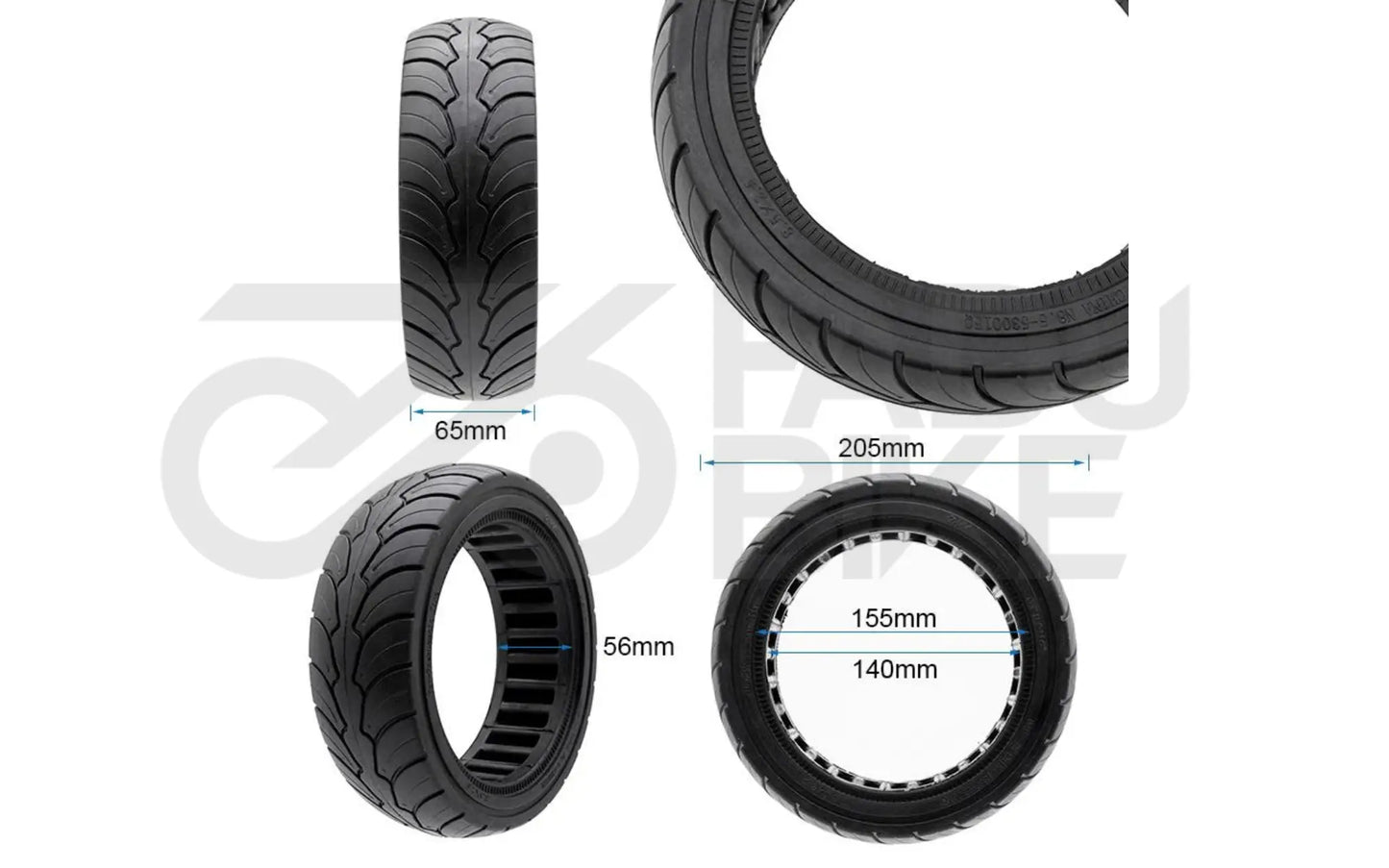 Vollgummi Reifen 8,5 × 2,61 (B58) – pannenfrei & komfortabel für E-Scooter