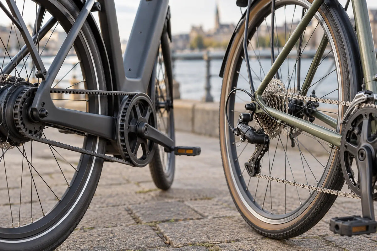 E-Bike Kette vs. Riemenantrieb