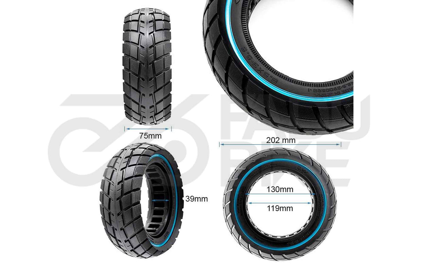 Vollgummi-Reifen 8,5×3 – ultraleicht & pannenfrei für E-Scooter