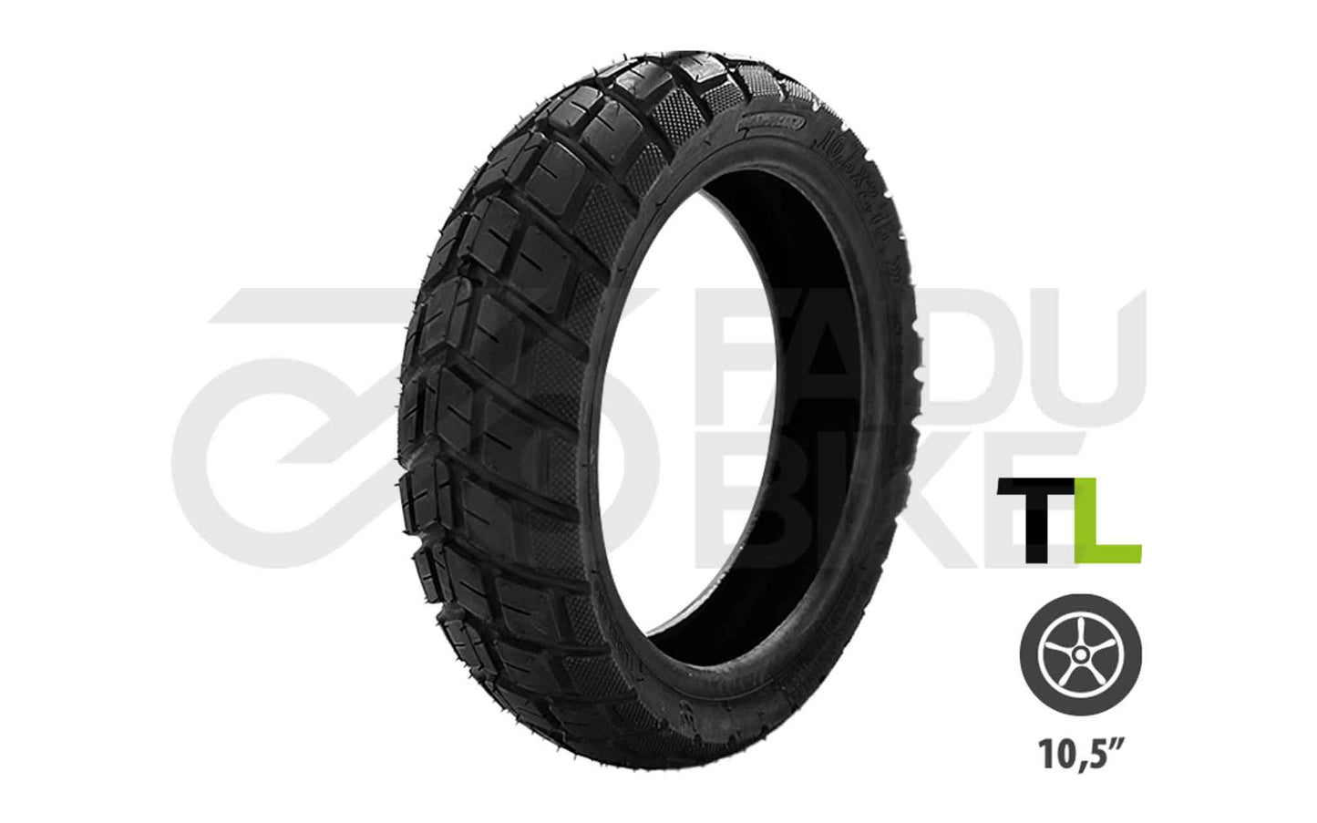 E-Scooter Verstärkter Offroad-Reifen 10.5×2.75 – Tubeless für Ninebot P65 & P100