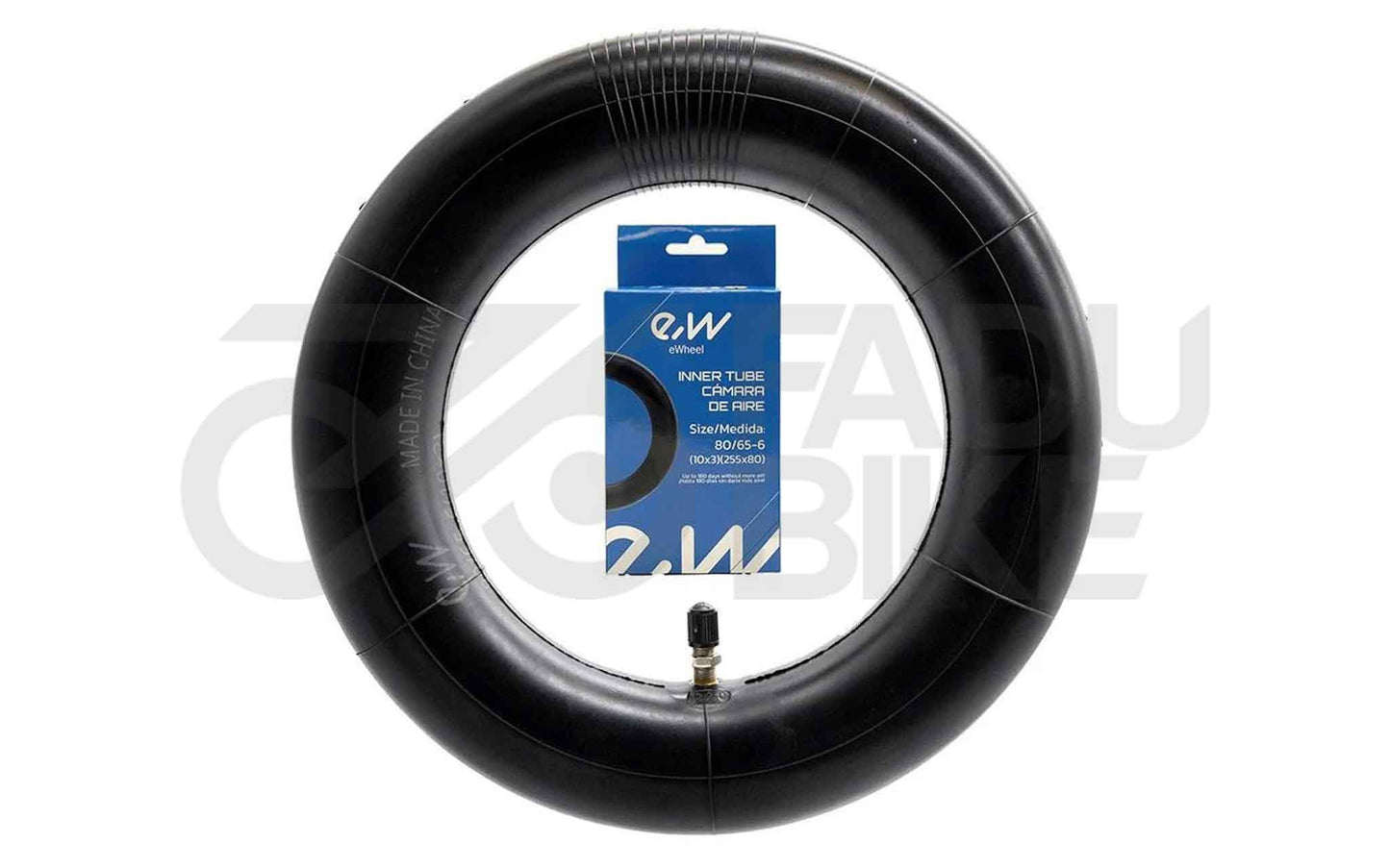 E-Scooter Schlauch 80/65-6 (10×3 / 255×80) VR | Gerades Ventil