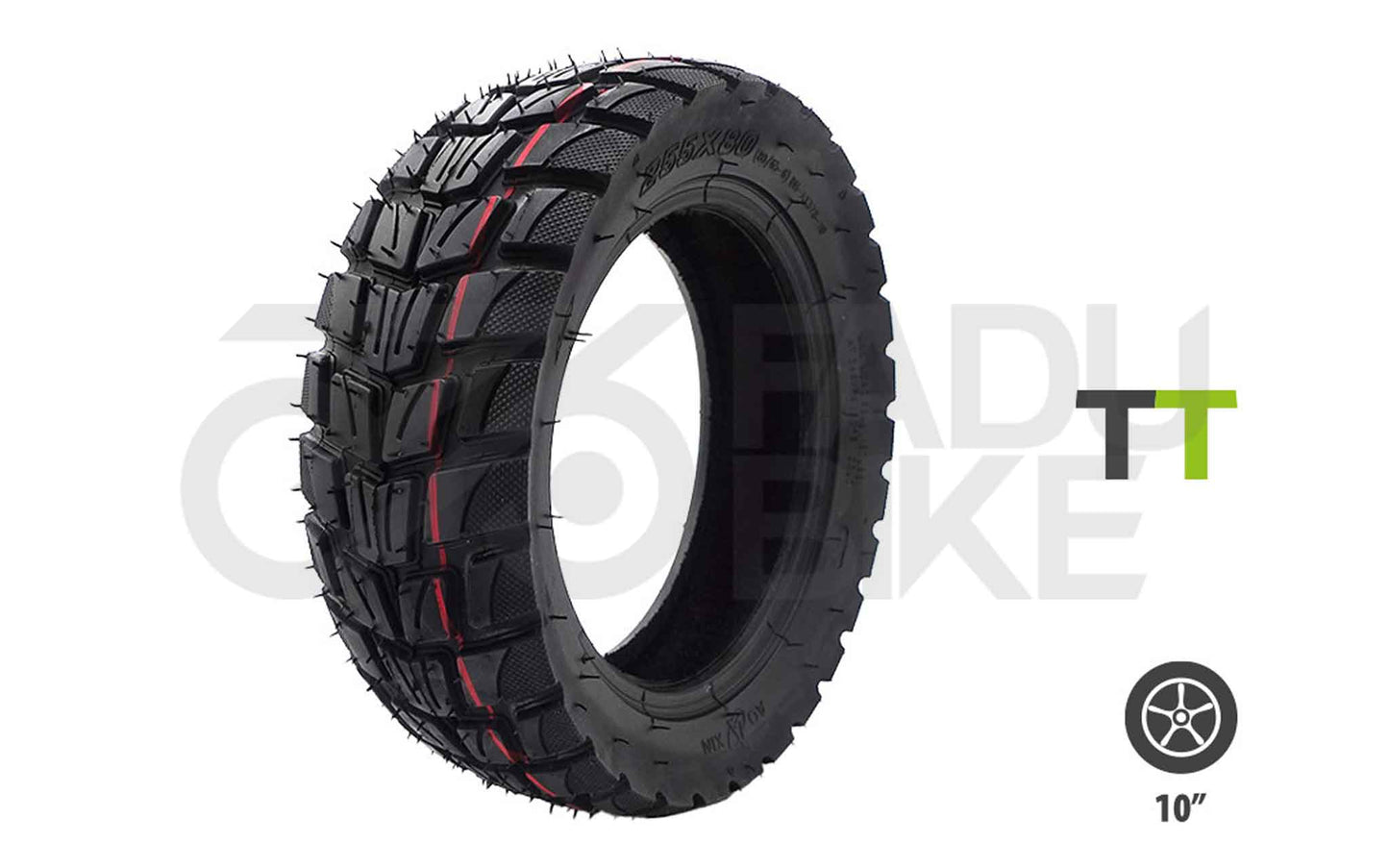 Offroad Tubeless Reifen 80/65-6 (255×80) für 10-Zoll E-Scooter