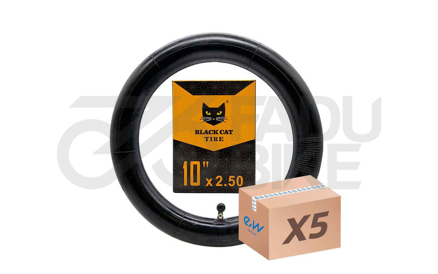 E-Scooter Schlauch 10×2.5 | 90° Ventil – 5er-Set, Butyl-Gummi