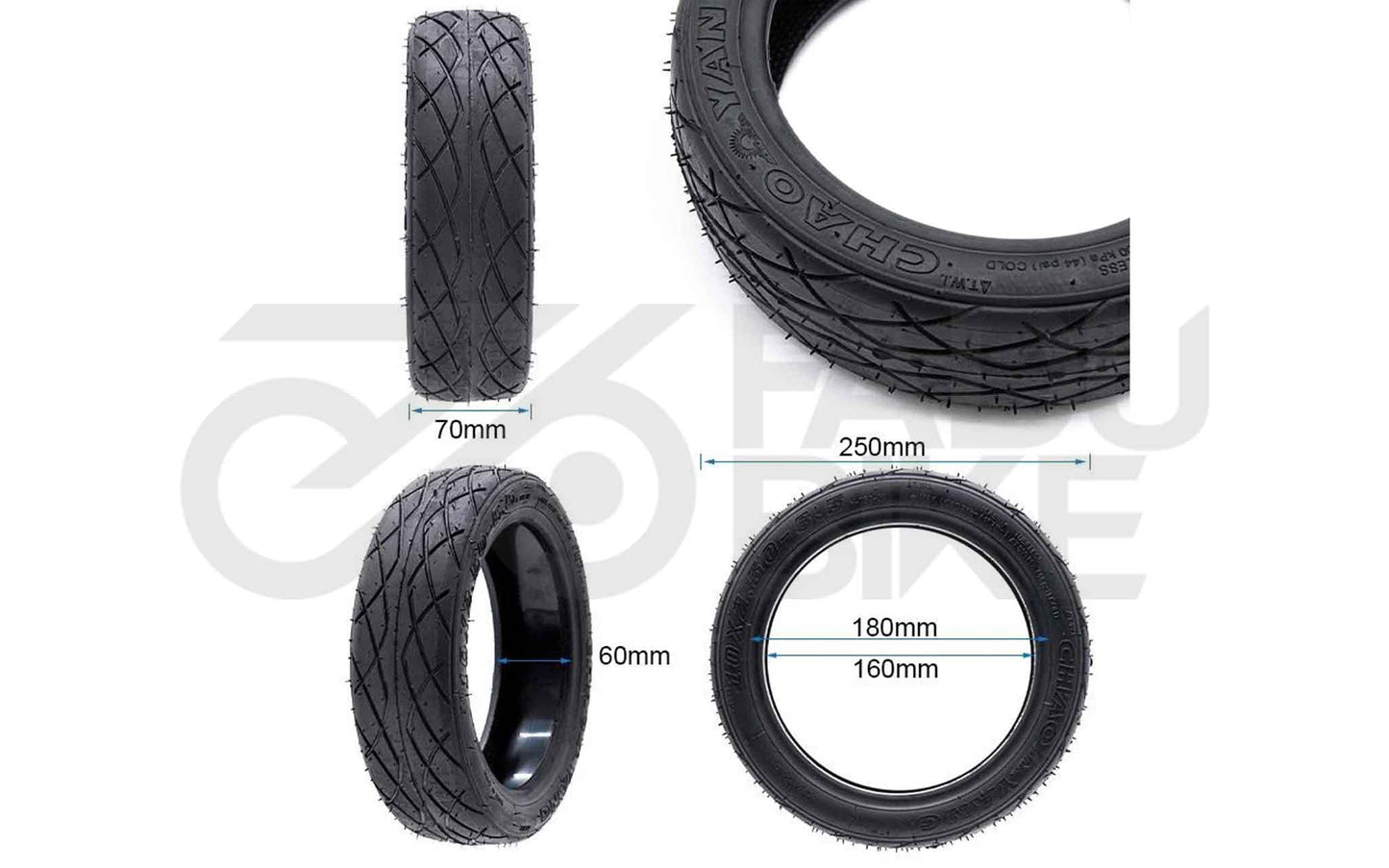 E-Scooter Cityroad Reifen 10×2,5-6,5 Tubeless – mit oder ohne Gel