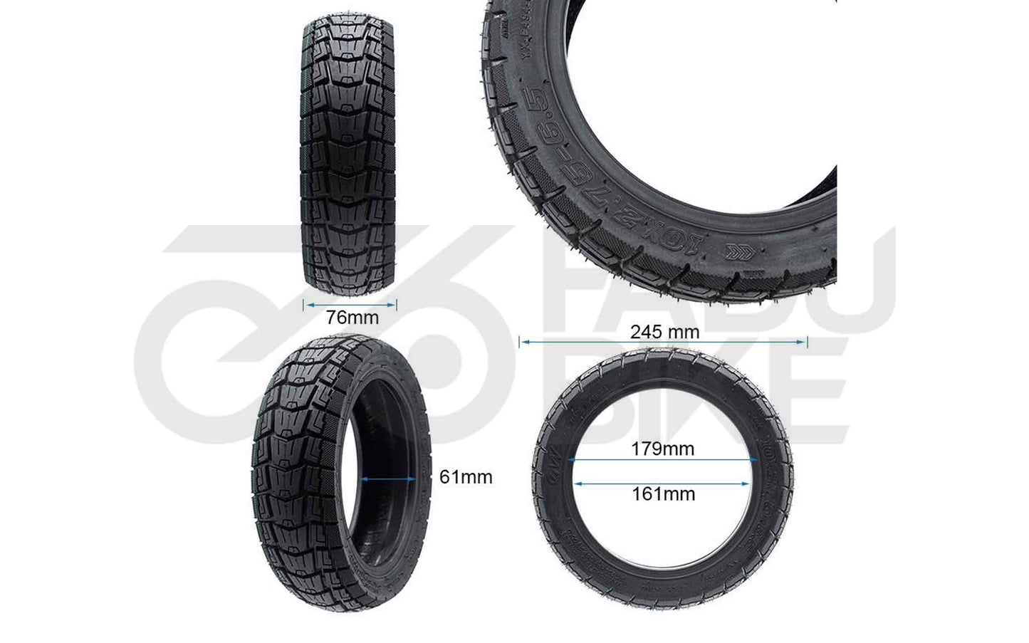 E-Scooter Offroad Reifen 10×2,75-6,5 Tubeless – ohne Gel
