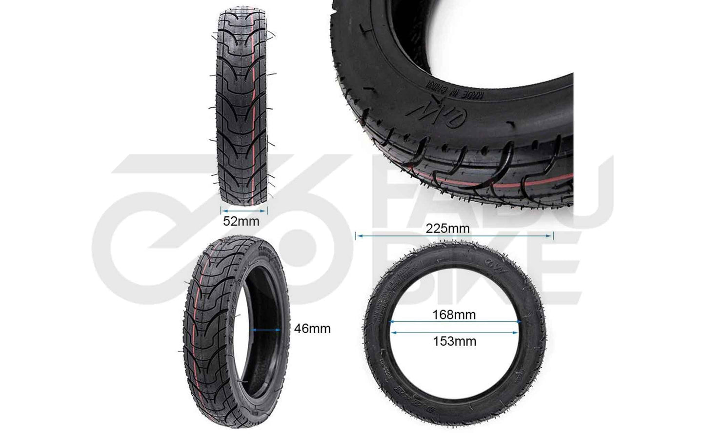 E-Scooter Cityroad Reifen 9,2×2-6,1 Tubeless – ohne Gel
