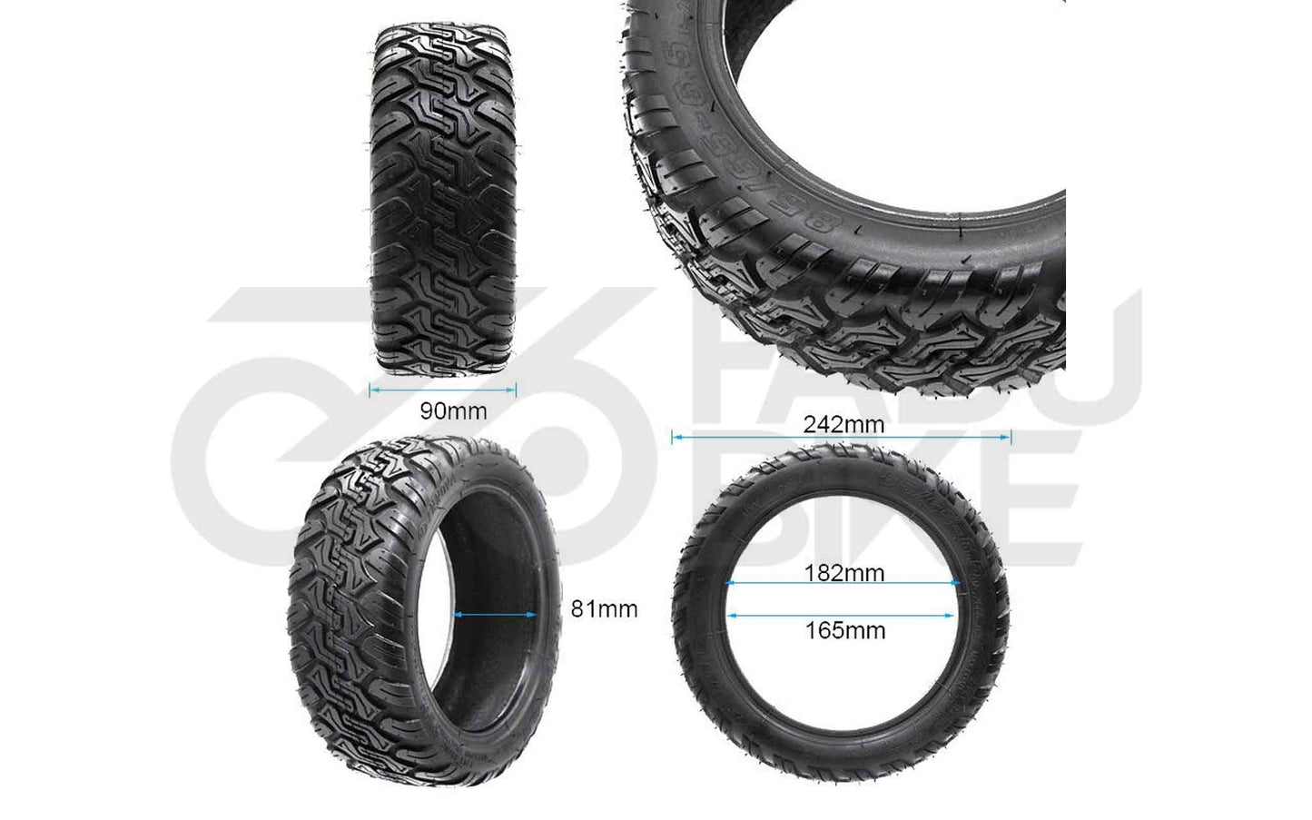 E-Scooter Tubeless Offroad-Reifen 85/65-6,5 – ohne Gel