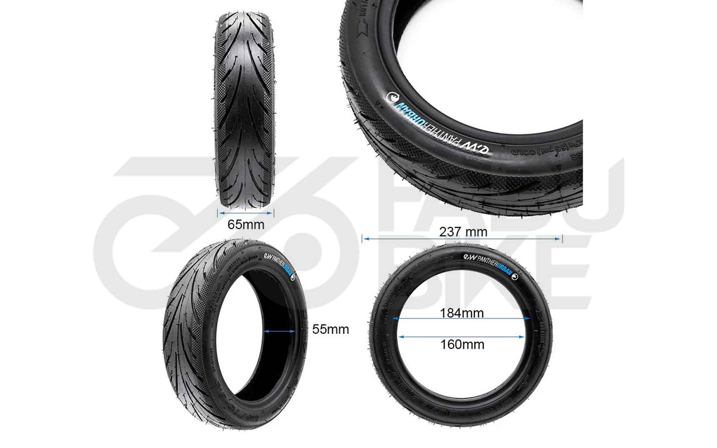 E-Scooter Cityroad Tubeless-Reifen 70/60-7.5 – ohne Gel