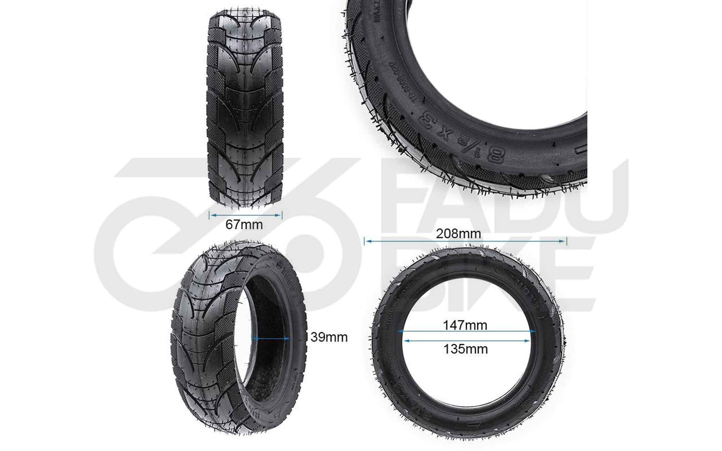 E-Scooter Cityroad Reifen 8,5×3-5,5 – Tube Type