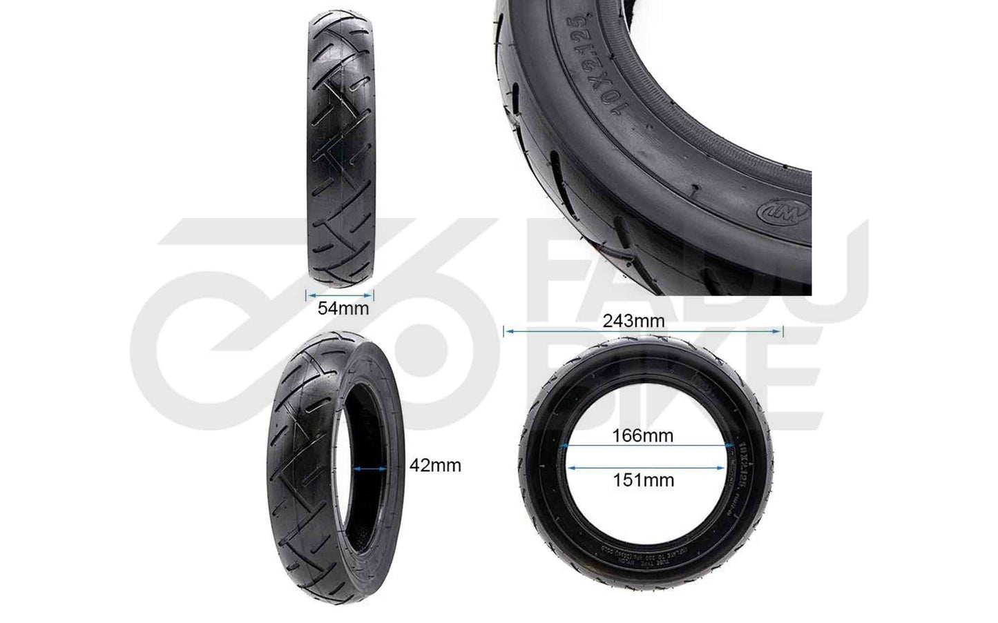 E-Scooter Cityroad Reifen 10×2,125-6 Tube Type – mit Schlauch