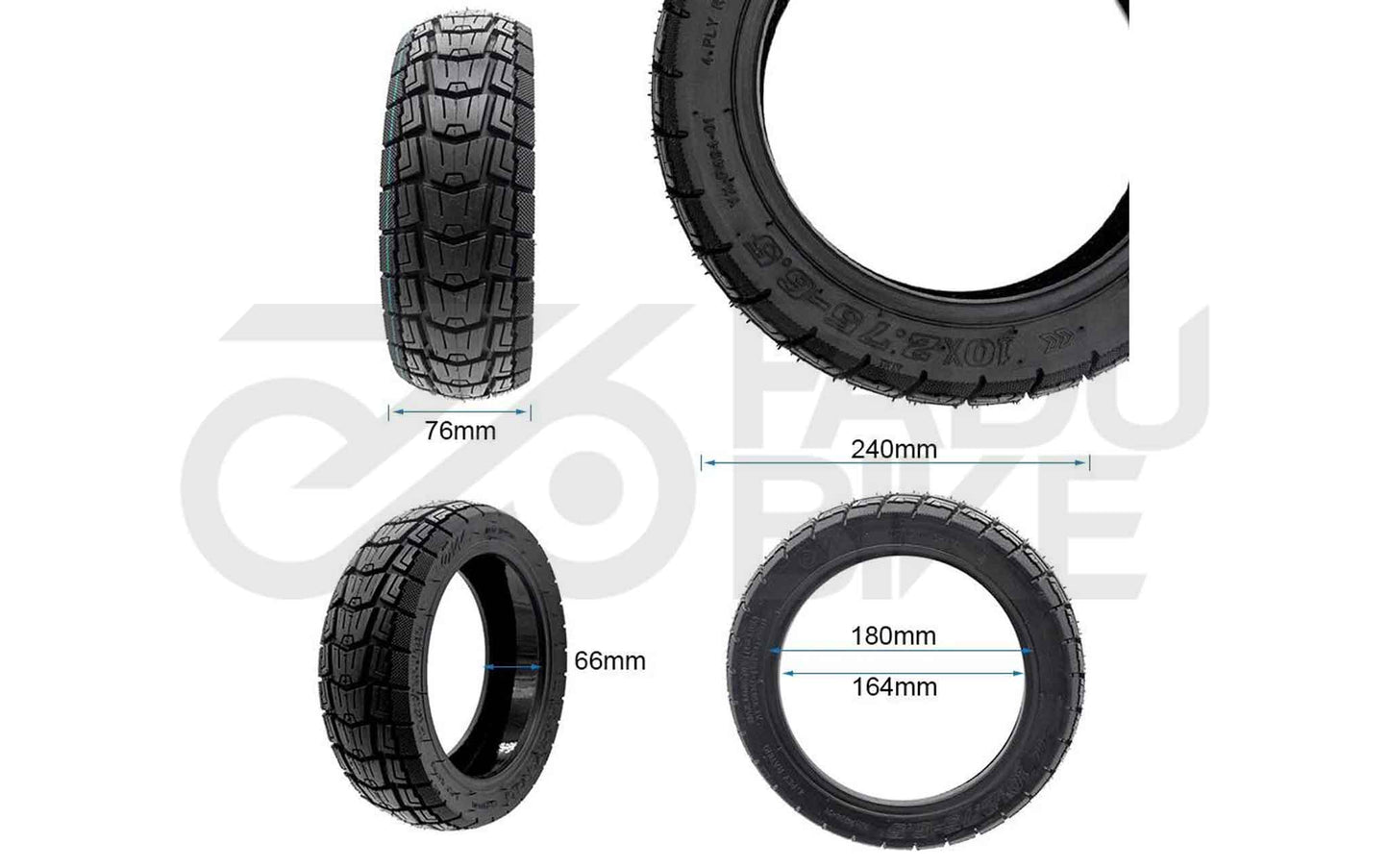 Gelände- und Trail-Profi Tubeless-Reifen 10x2,75-6,5
