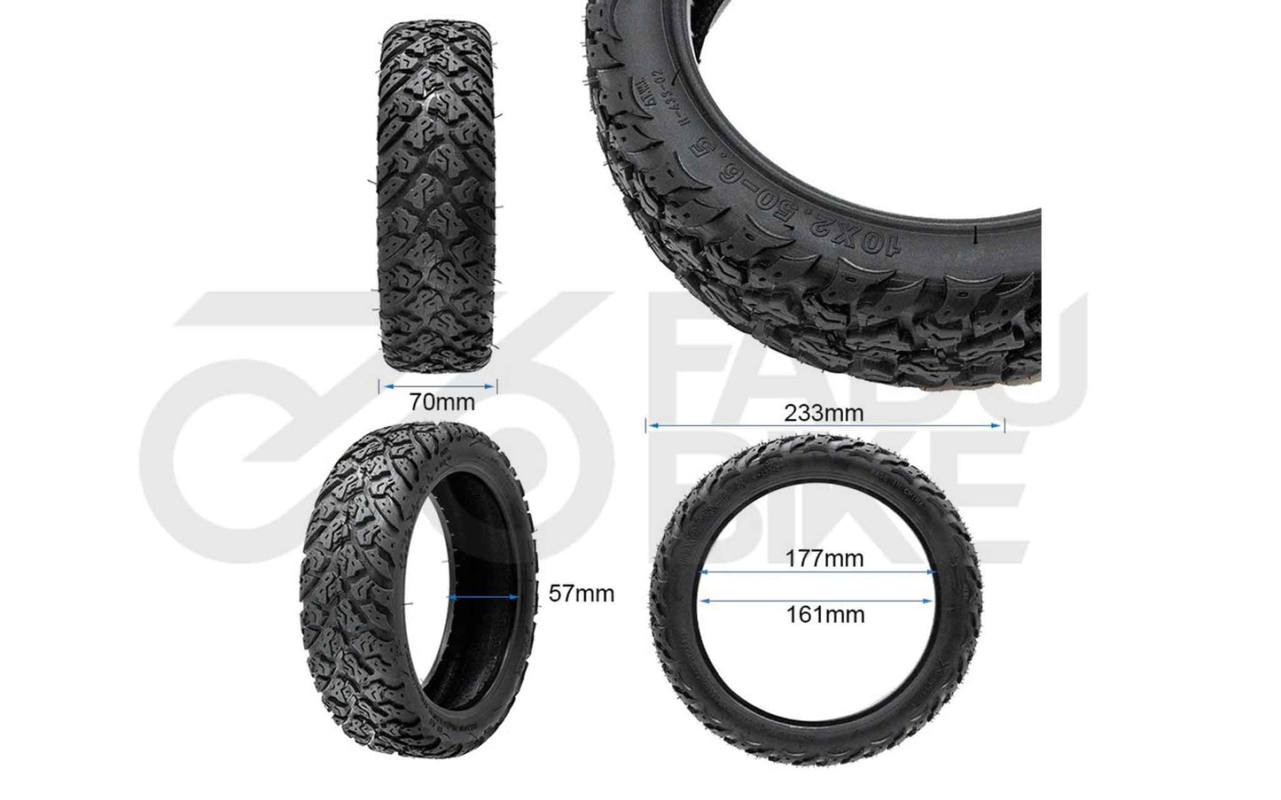 Tubeless Offroad Reifen 10×2.5-6.5 Xuancheng – für E-Scooter & Offroad-Fahrten