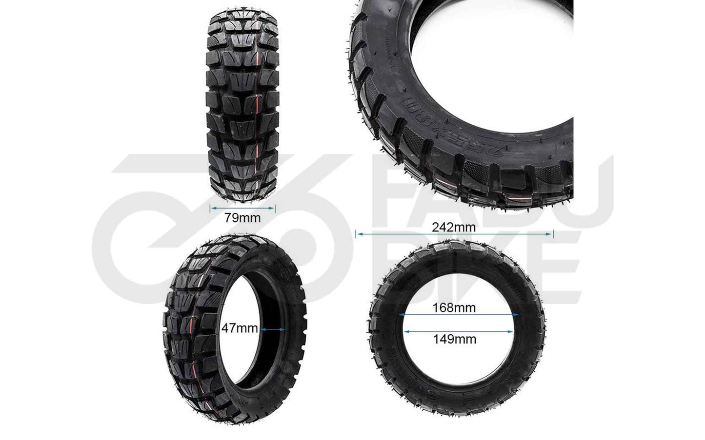 E-Scooter Tubeless-Reifen 80/65-6 (10×3 | 255×80) – ohne Gel