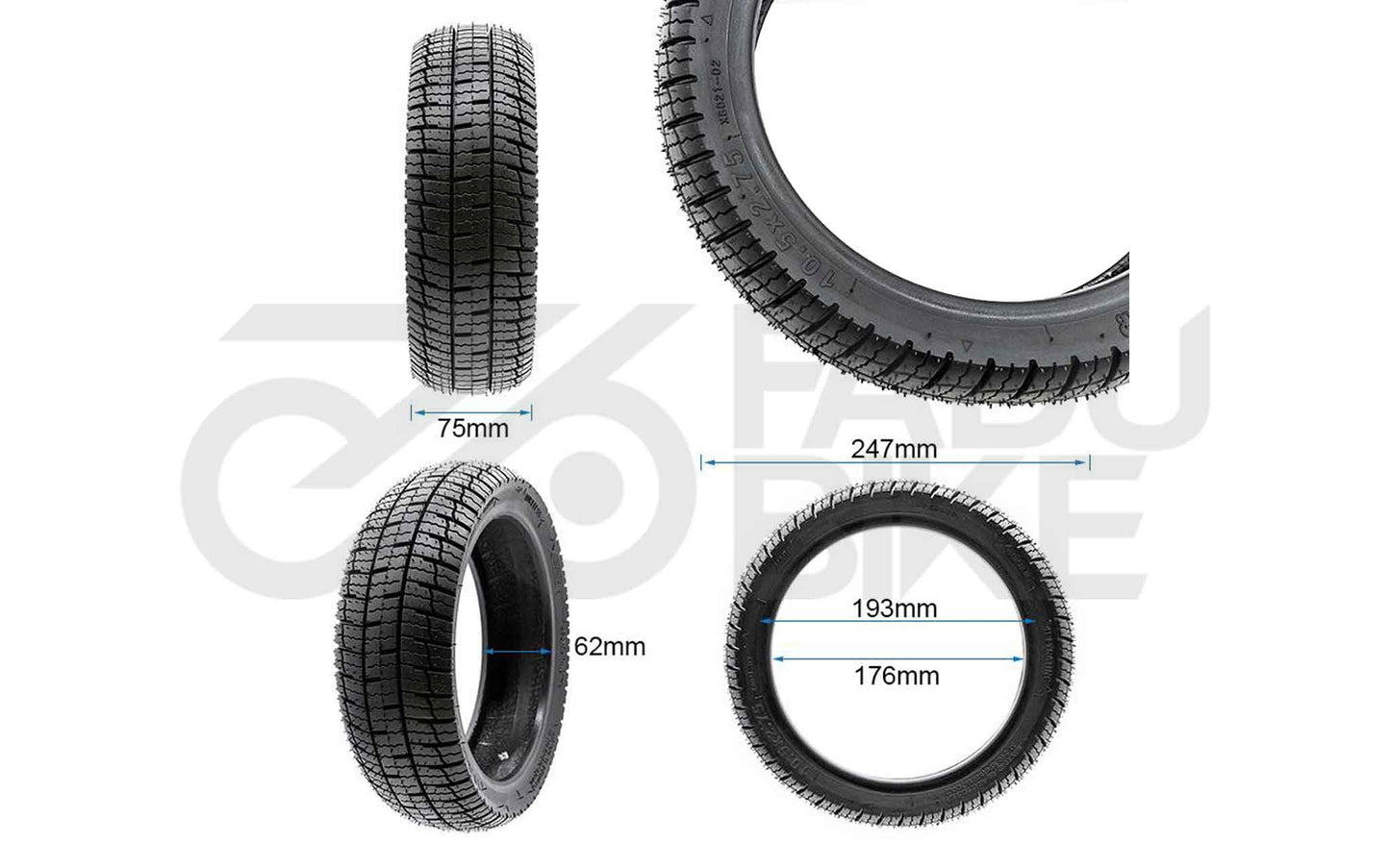 Cityroad Tubeless Reifen 10.5×2.75-7 ohne Gel – E-Scooter Straßenreifen