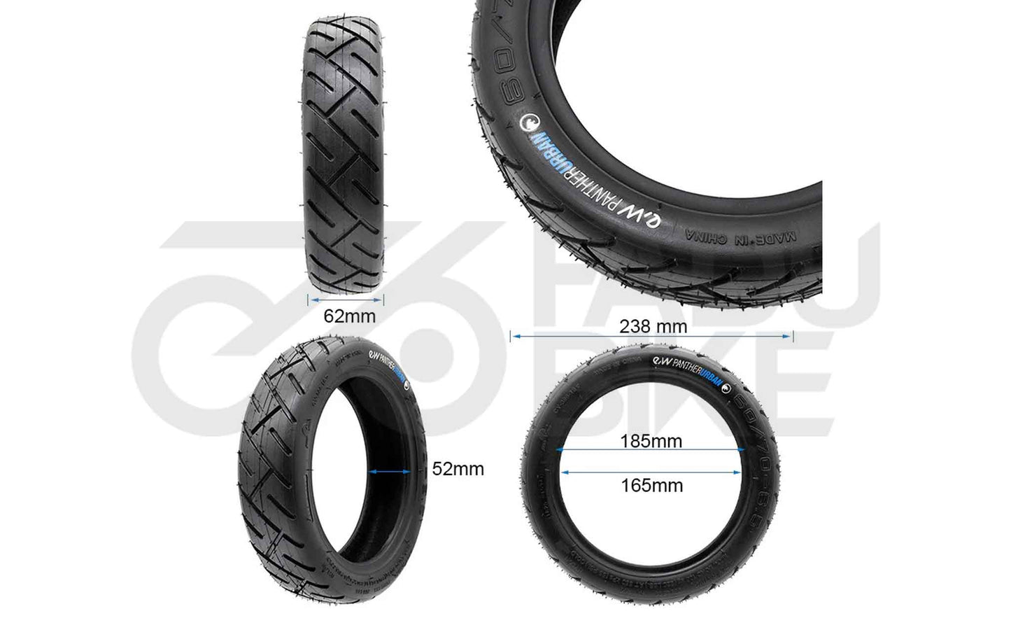 E-Scooter Tubeless-Reifen 60/70-6.5  für MI5 (ohne Gel)