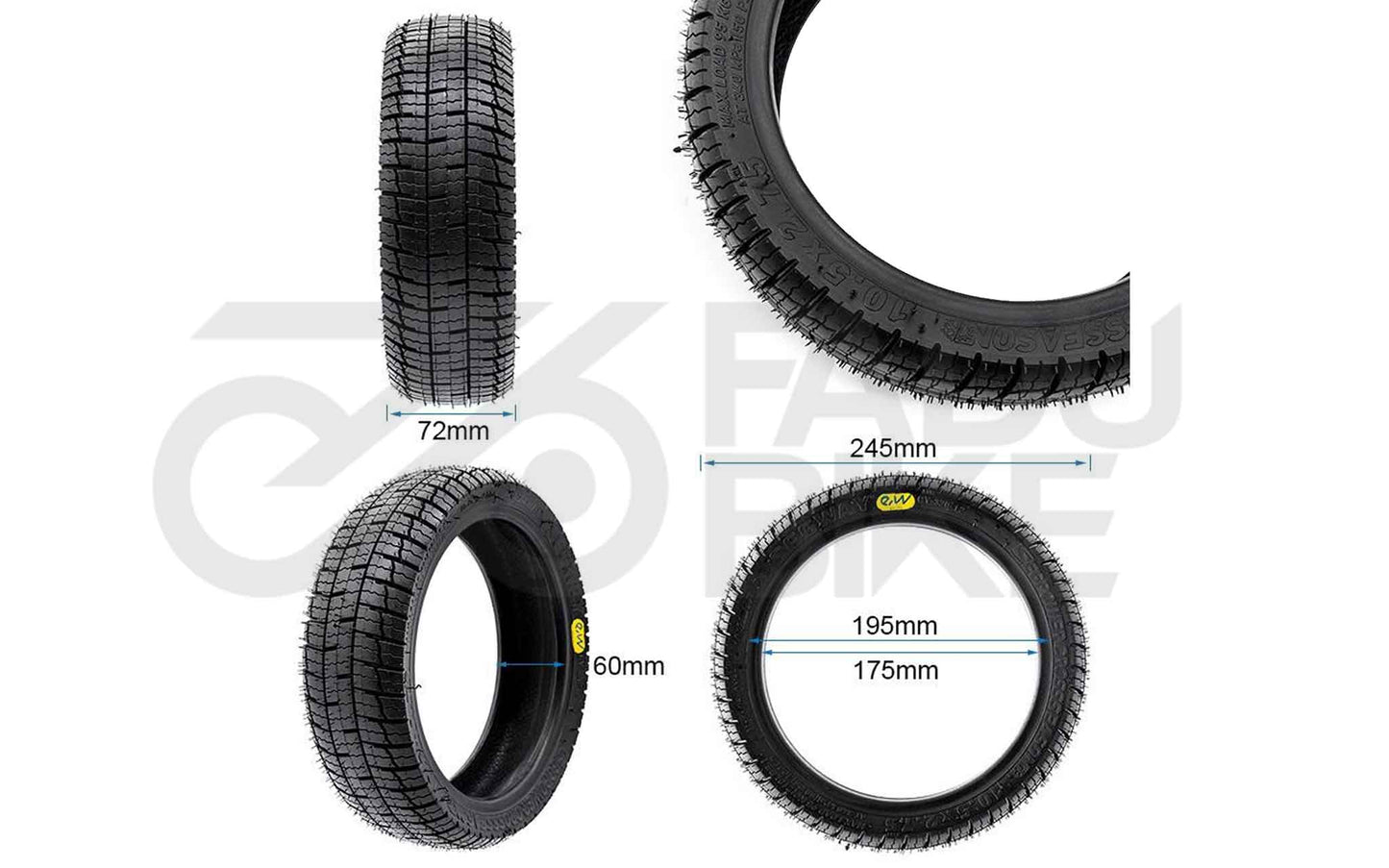 Offroad Tubeless Reifen 10.5×2.75–7 (Ohne Gel)