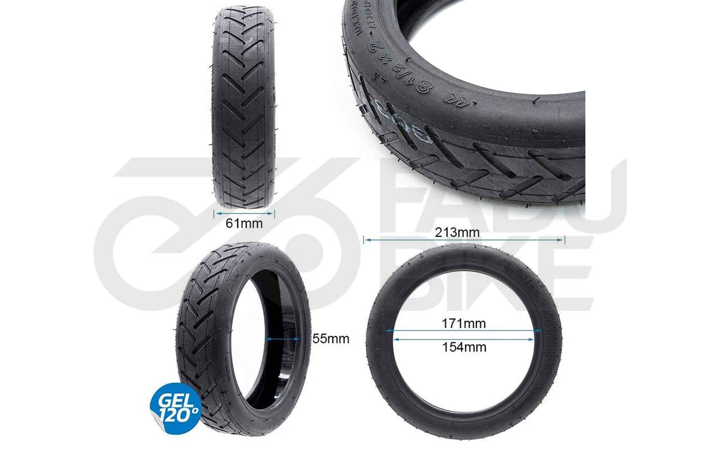 E-Scooter Cityroad Tubeless-Reifen 8.5×2-6.1 – mit Gel & Selbstabdichtung