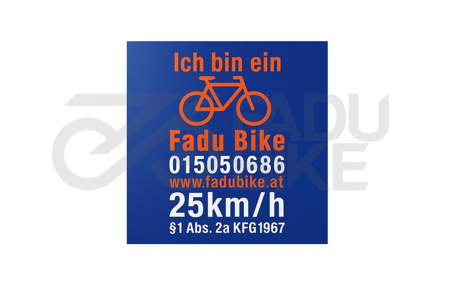 Fadu-Bike Heckschild