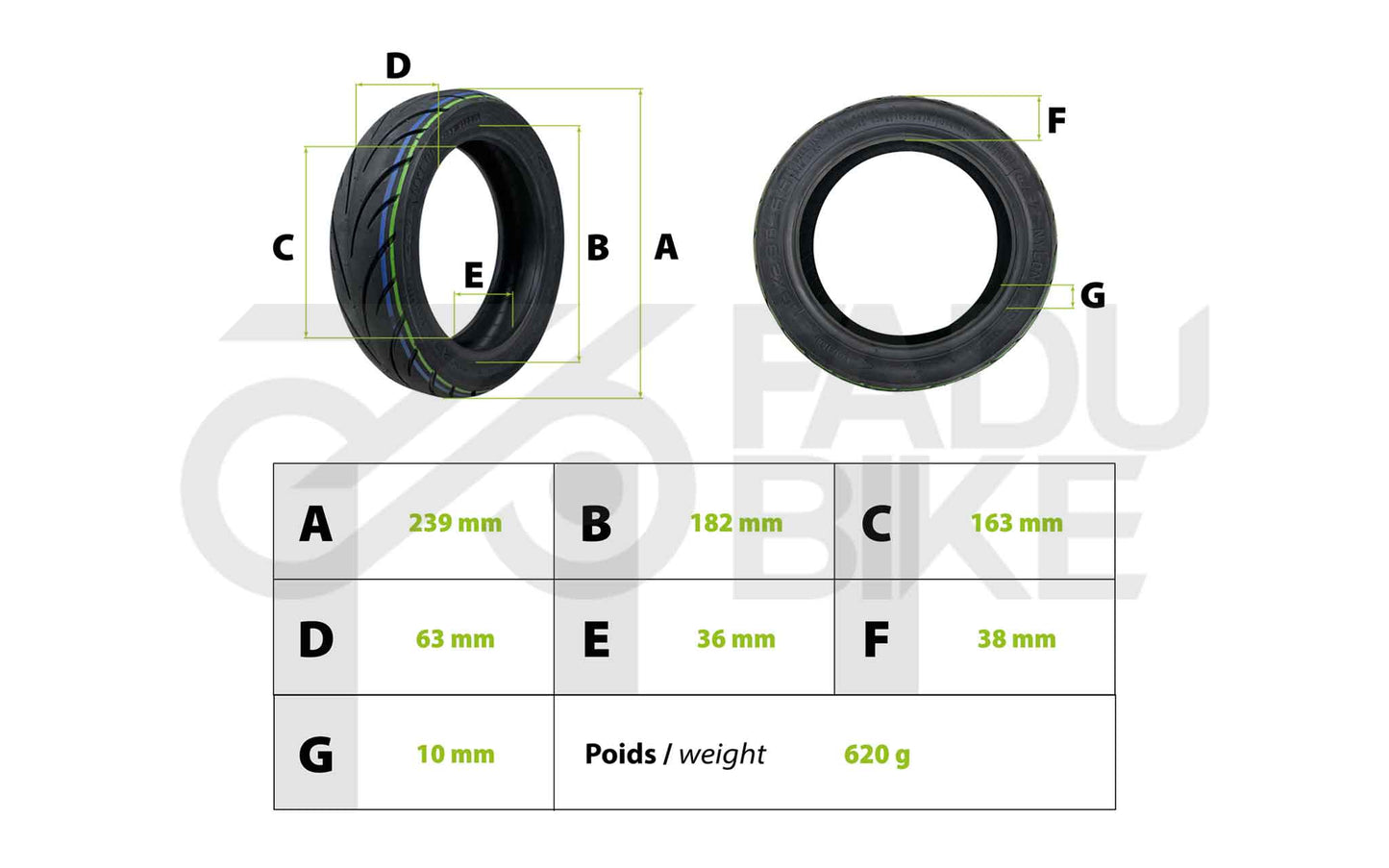 E-Scooter Reifen 10×2.30-6.5 – Tubeless für NIU KQi2 (CST)