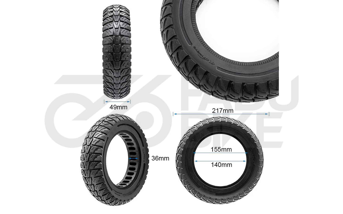 Vollgummi E-Scooter Reifen 9.5×2-6.1 – pannensicher & wartungsfrei