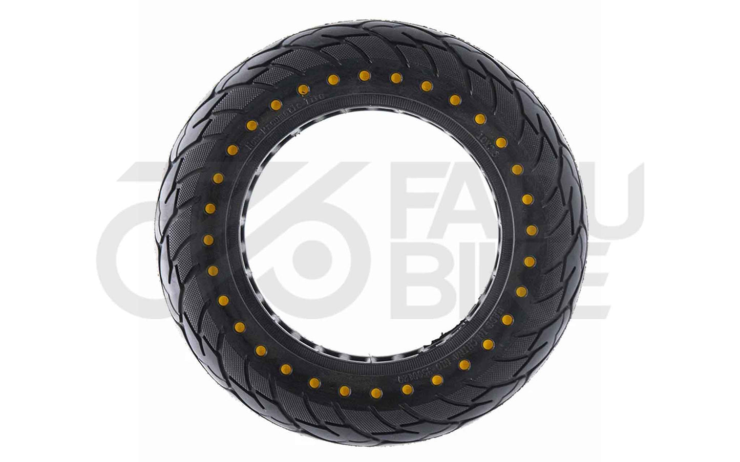 Vollgummi-Ultralight-Reifen 10×2.5-6.1/B34 – Extra Soft mit Gelben Punkten