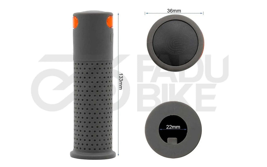 E-scooter handlebar grips with turn signals and controls