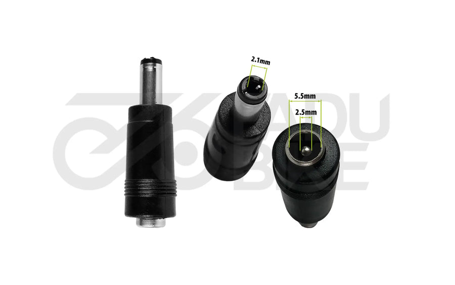 Adapter DC 5,5 mm (2,5 mm) → 2,1 mm – Stromanschluss-Konverter für E-Scooter