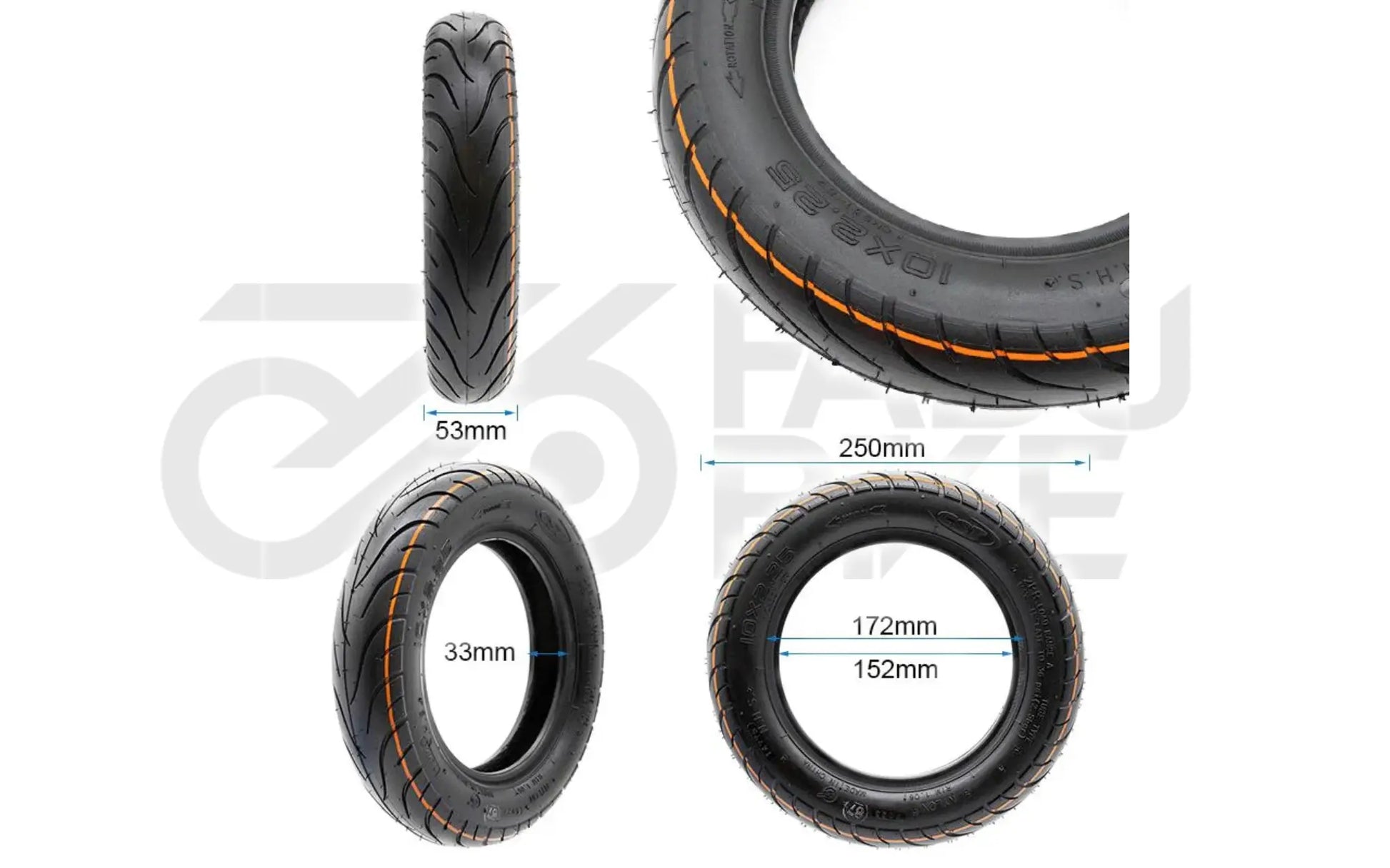 CST Reifen 10x2.25-6 für E-Scooter & E-Bikes