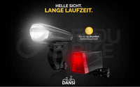 DANSI LED Fahrrad Leuchten-Set StVZO vorne & hinten