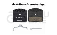 E-Bike H03A Resin Bremsbeläge für Shimano 4-Kolben – 2 Paar