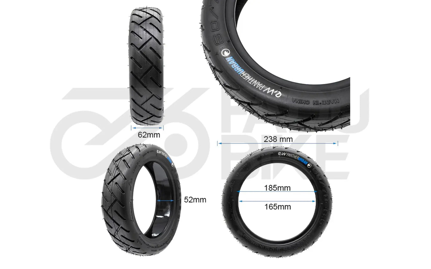 E-Scooter Tubeless-Reifen 60/70-6,5 mit Gel – für MI5 / PantherUrban