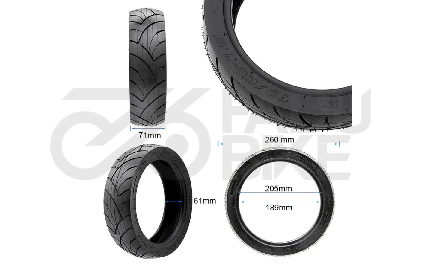 E-Scooter Tubeless-Reifen 70/60-7,5 PantherUrban – pannenarmes Stadtprofil