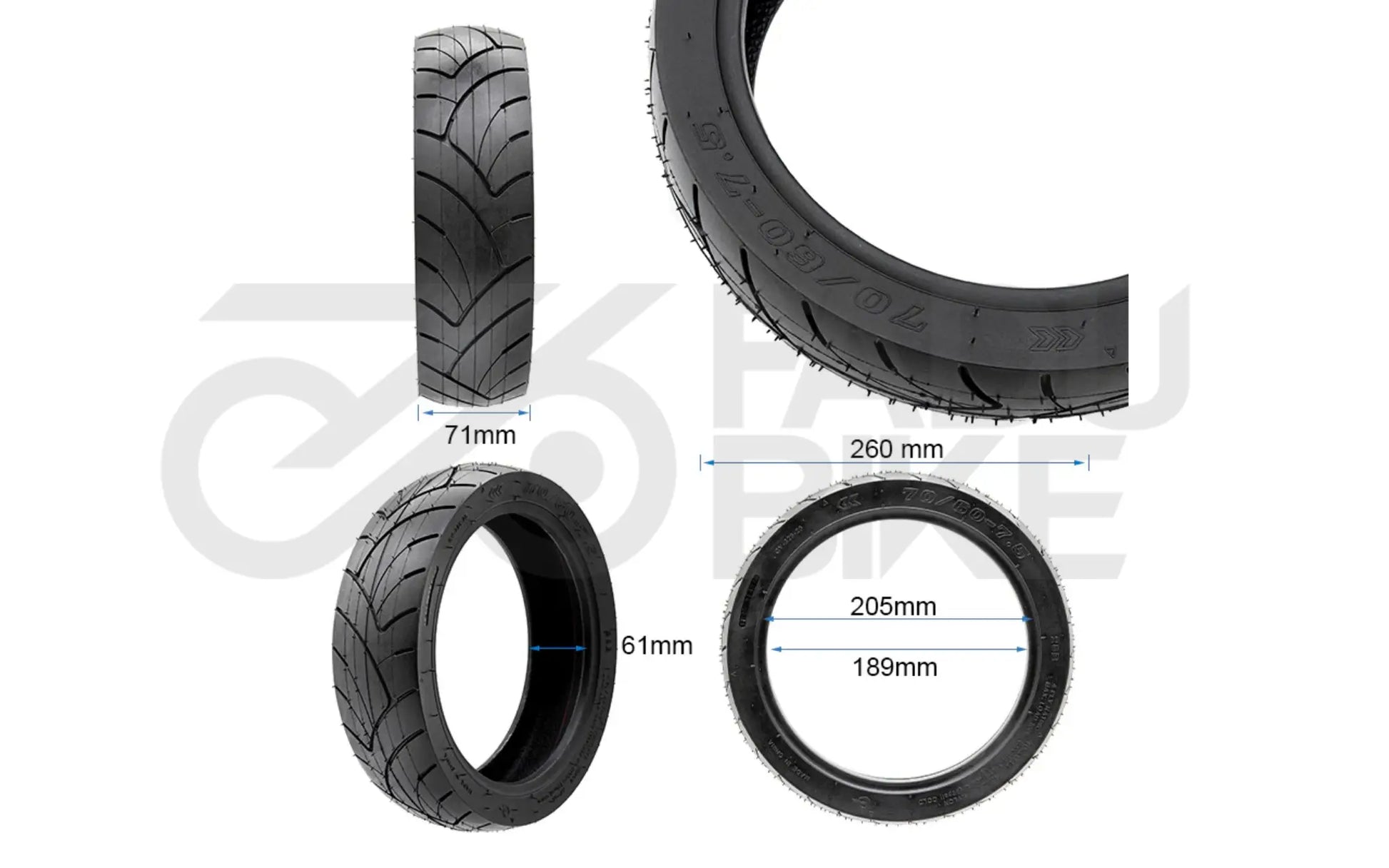E-Scooter Tubeless-Reifen 70/60-7,5 PantherUrban – pannenarmes Stadtprofil