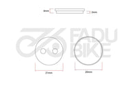 E-Scooter Bremsbeläge CS001 20mm Harz für Xiaomi