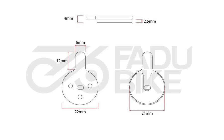 E-Scooter Bremsbeläge CT-011-R Resin für Scheibenbremse