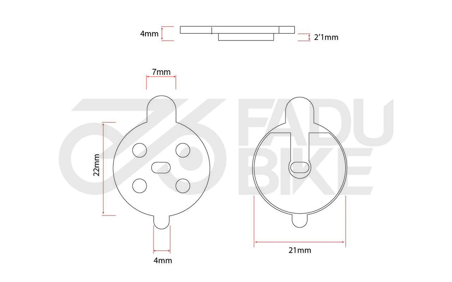 E-Scooter Bremsbeläge CT001 für NIU – Resin