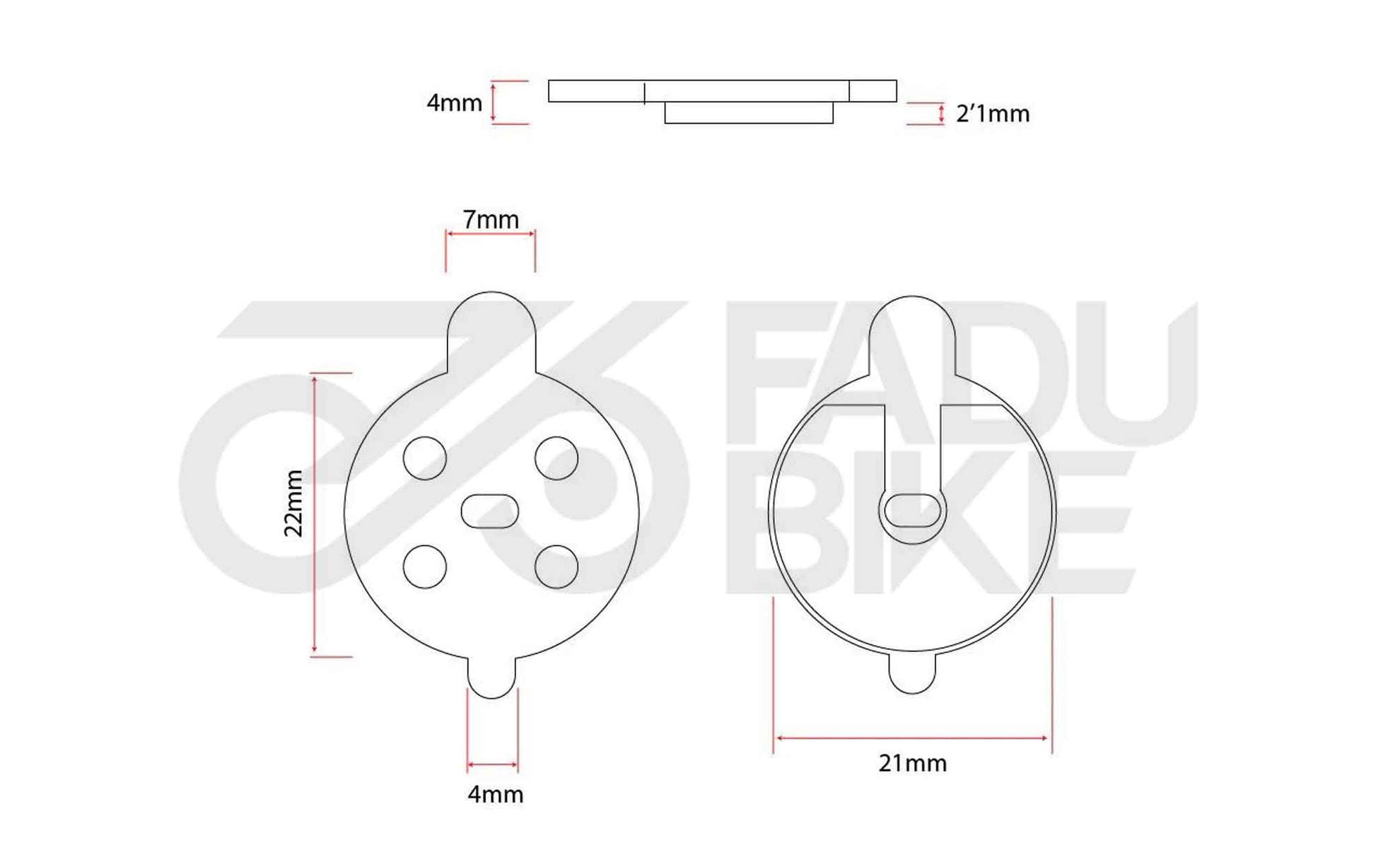 E-Scooter Bremsbeläge CT001 für NIU – Resin