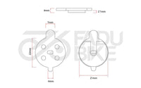 E-Scooter Bremsbeläge CT001 für NIU – Resin