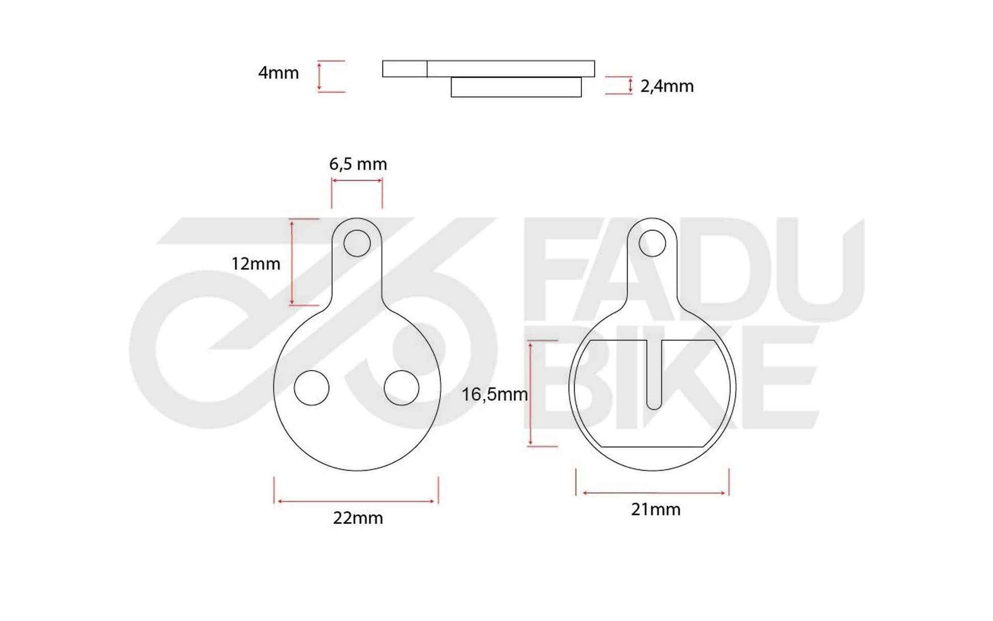 E-Scooter Bremsbeläge CT009 – gesintert (2 Sets)