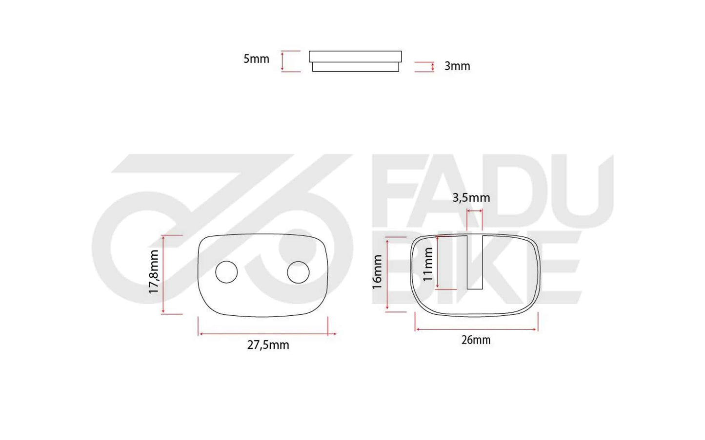 E-Scooter Bremsbeläge RS003 – Resin