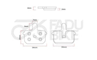E-Scooter Bremsbeläge RT001 Resin – 20 Sets für Scheibenbremse