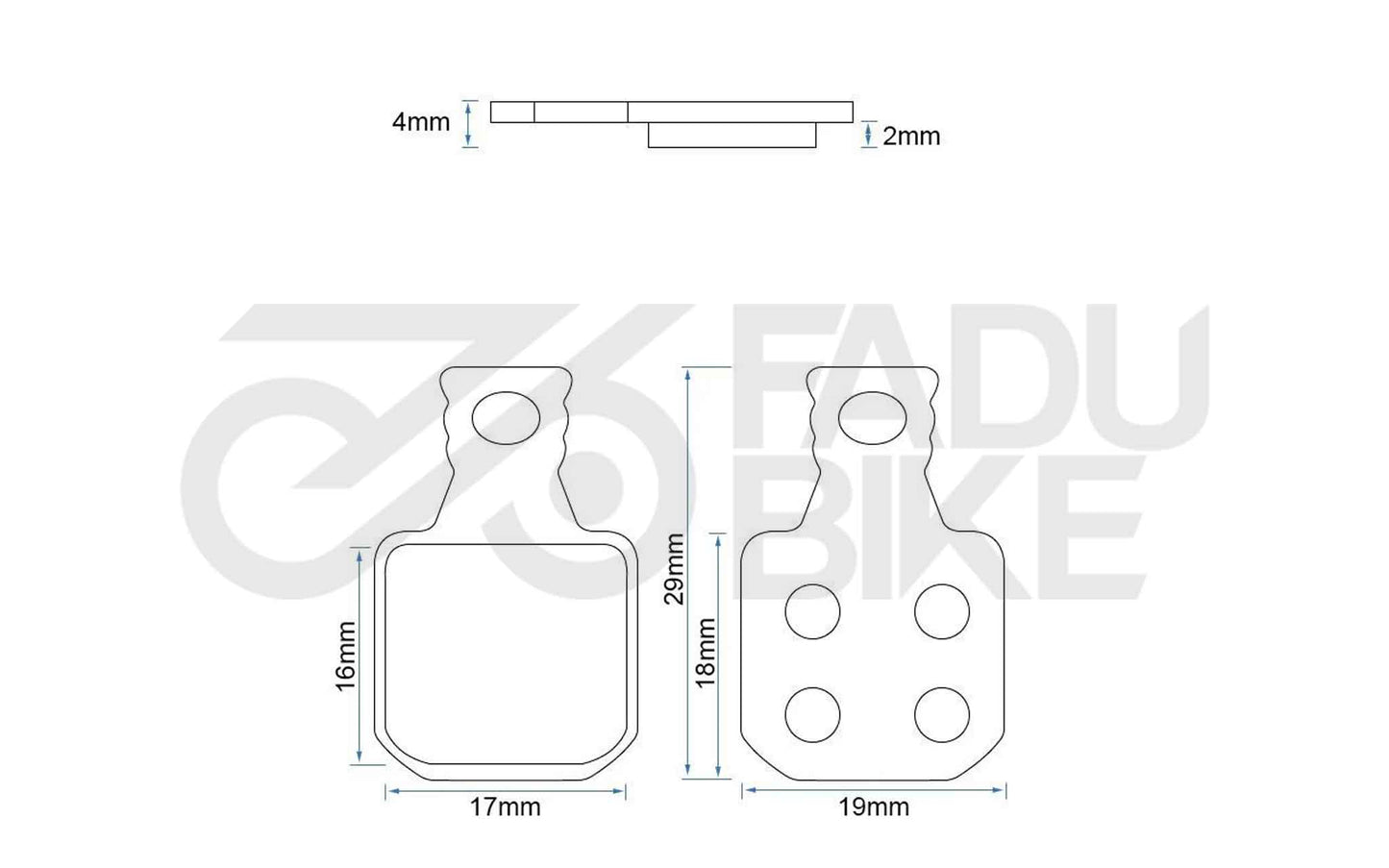 E-Scooter Bremsbeläge RT012 – Resin (Set of 4)