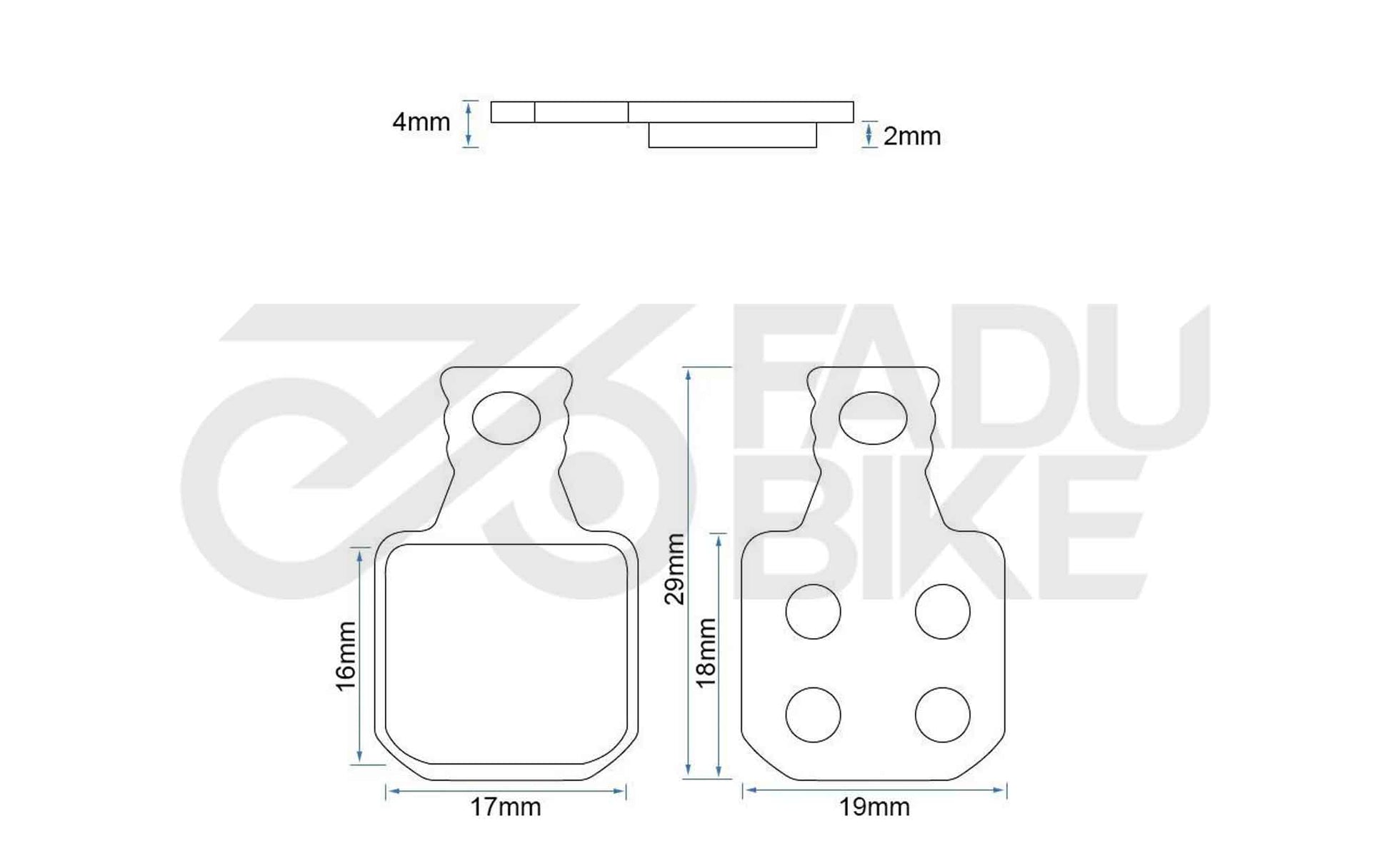 E-Scooter Bremsbeläge RT012 – Resin (Set of 4)