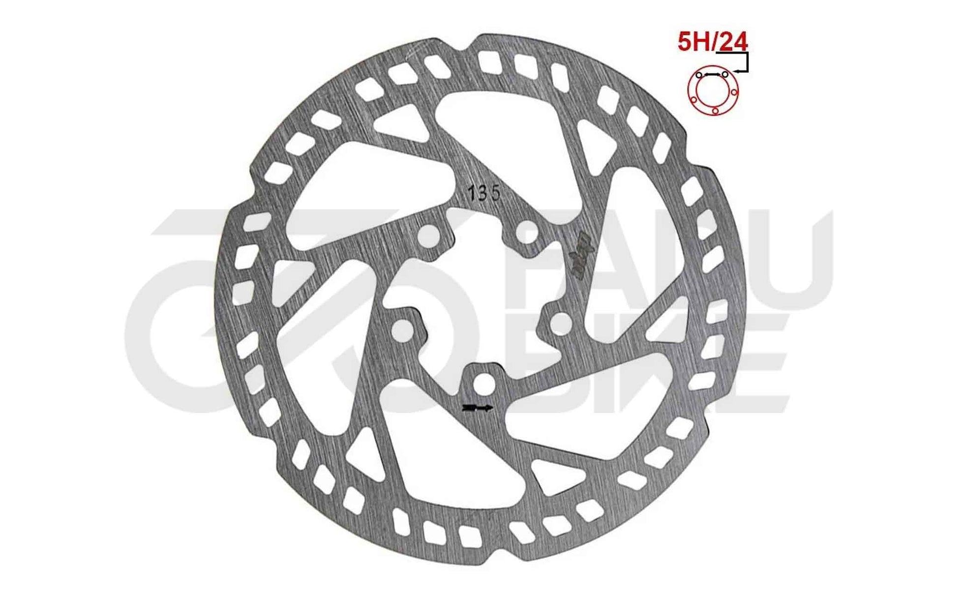 E-Scooter Bremsscheibe 135 mm 5H – Silber