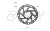 E-Scooter Bremsscheibe 140 mm 5H für Xiaomi Mi 4 – Silber